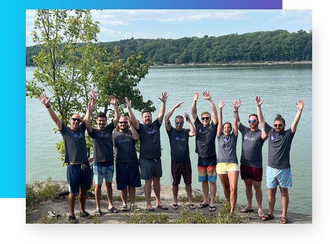 Secure Coders team at the lake
